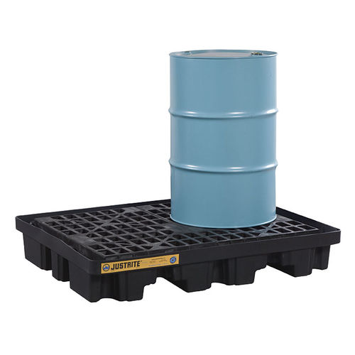 Caja-palé de plástico - EcoPolyBlend™ - Justrite Safety Group - para almacenamiento / para barril / estanca