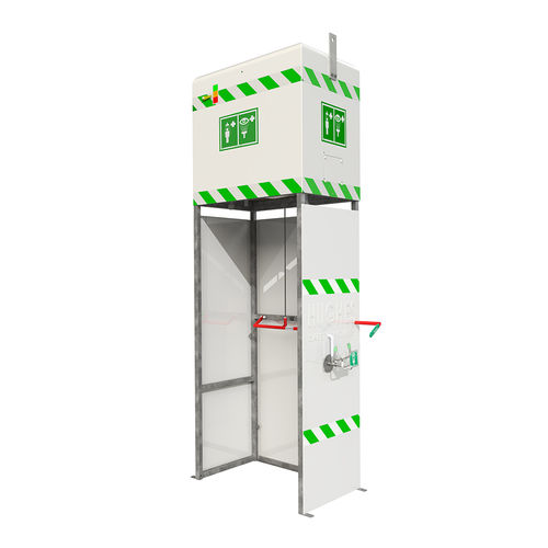 Ducha de seguridad de pie - EXP-J-14KS/350 - Justrite Safety Group - de interior / de exterior / con lavaojos y lavacara