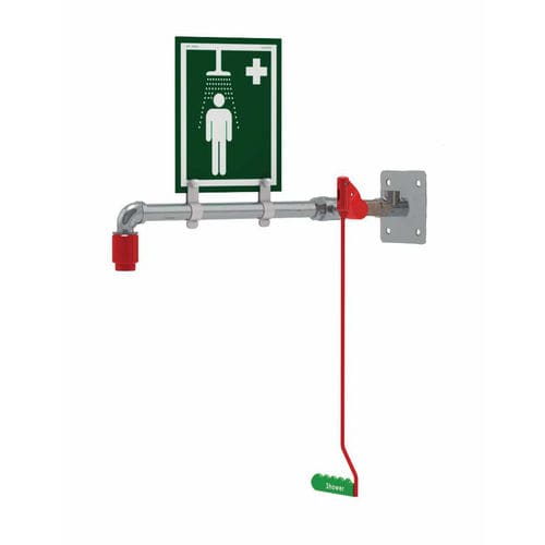 Ducha de seguridad de pared - EXP-23GS/H - Justrite Safety Group - de interior / protegida contra el hielo