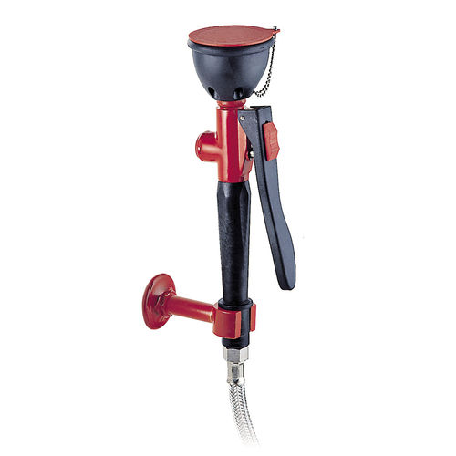 Ducha de seguridad de pared - D5021 - Justrite Safety Group - para entorno peligroso / con lavaojos y lavacara