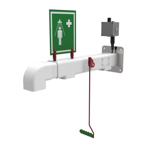 Ducha de seguridad de pared - EXP-AH-2GS - Justrite Safety Group - para entorno peligroso / de exterior / protegida contra el hielo