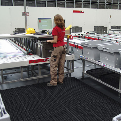 Alfombra antifatiga - 563 Sanitop Deluxe™ - Justrite Safety Group - modular / de caucho / para espacio húmedo