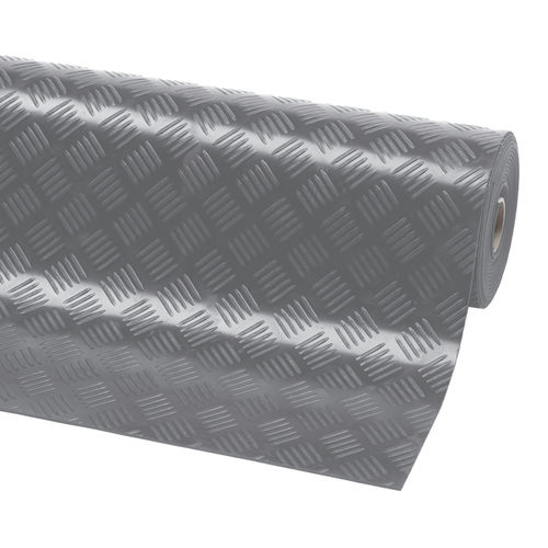 Alfombra antideslizante - 746  Check ‘n’ Roll™ - Justrite Safety Group - de caucho / de interior / gris