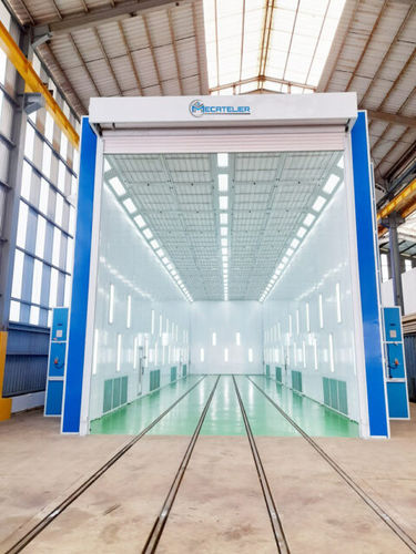 Cabina de pintura cerrada - PL - Mecatelier - para vehículos pesados / automática / con ventilación horizontal