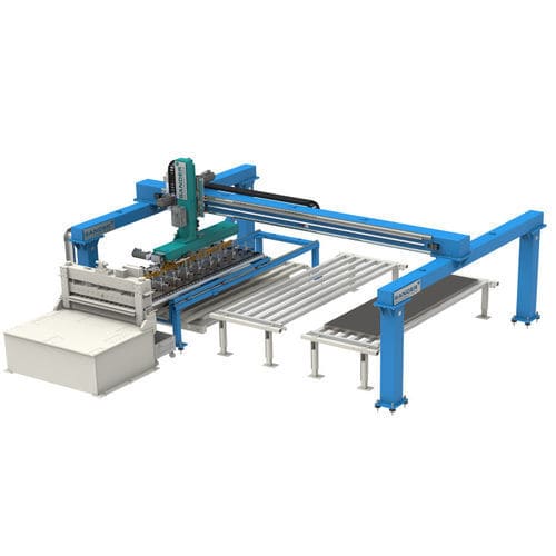 Máquina de apilado y alimentación de pieza - Sander Automation - para piezas planas / para componentes de motor / para piezas de automóvil