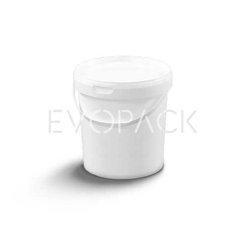 Cubo de plástico - 80057 - EVOPACK - redondo / con tapa / con asidero