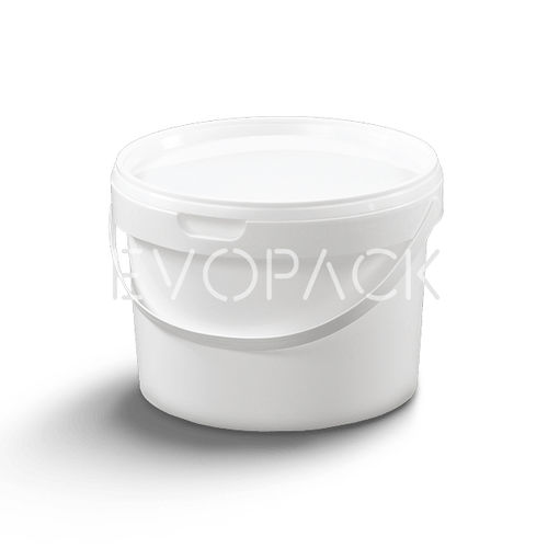 Cubo de plástico - 80003 - EVOPACK - redondo / con tapa / con asidero