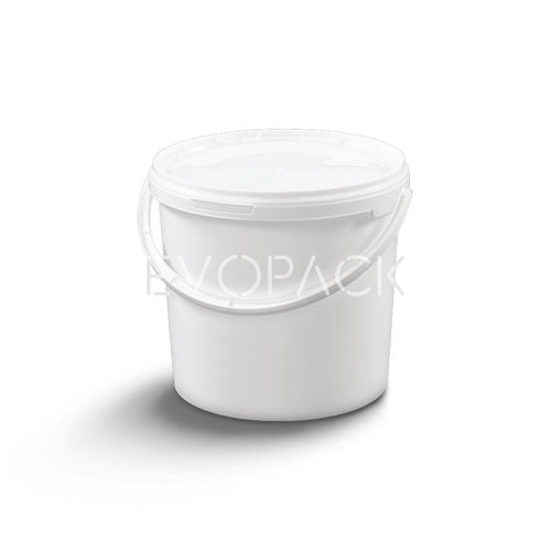 Cubo de plástico - 80039 - EVOPACK - redondo / con tapa / con asidero