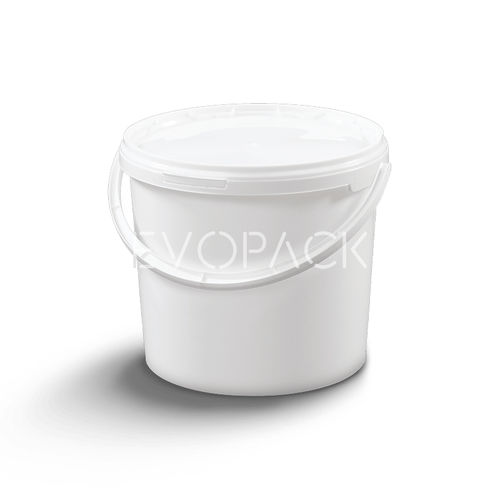 Cubo de plástico - 80005 - EVOPACK - redondo / con tapa / con asidero