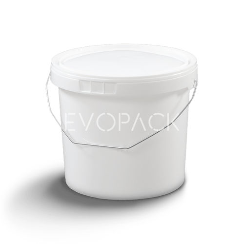 Cubo de plástico - 80038 - EVOPACK - redondo / con tapa / con asidero