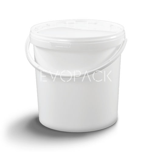 Cubo de plástico - 80007 - EVOPACK - redondo / con tapa / con asidero