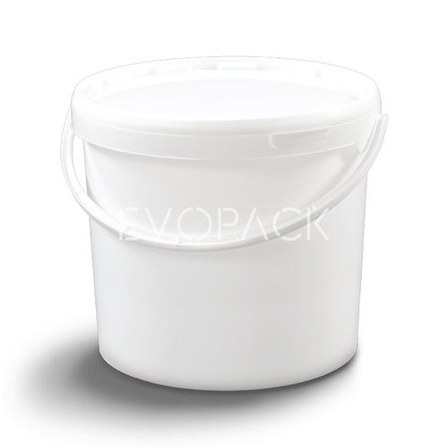 Cubo de plástico - 80009 - EVOPACK - redondo / con tapa / con asidero
