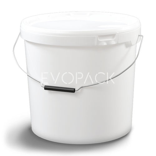 Cubo de plástico - 80012 - EVOPACK - redondo / con tapa / con asidero