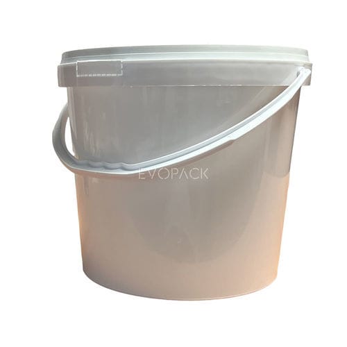 Cubo de plástico - 90485 - EVOPACK - redondo / con tapa / con asidero