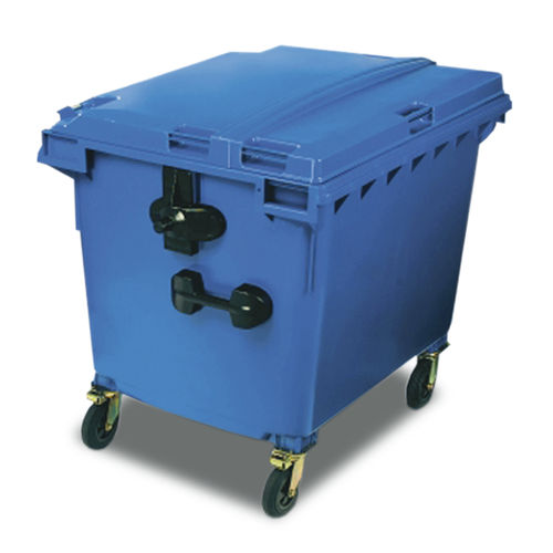 Contenedor de residuos de PEAD - KA 1000 - EVOPACK - de residuos industriales / con tapa / 4 ruedas