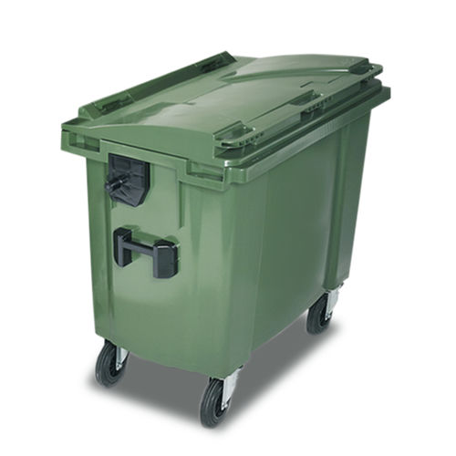 Contenedor de residuos de PEAD - KA 660 - EVOPACK - de residuos industriales / con tapa / 4 ruedas