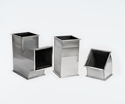 Conducto de aire rectangular - BRINNER - rígido / de acero galvanizado / para ventilación
