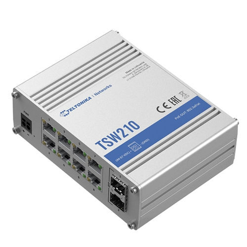 Conmutador Ethernet no administrable - TSW210 - Teltonika Networks - 8 puertos / Gigabit Ethernet / en riel DIN