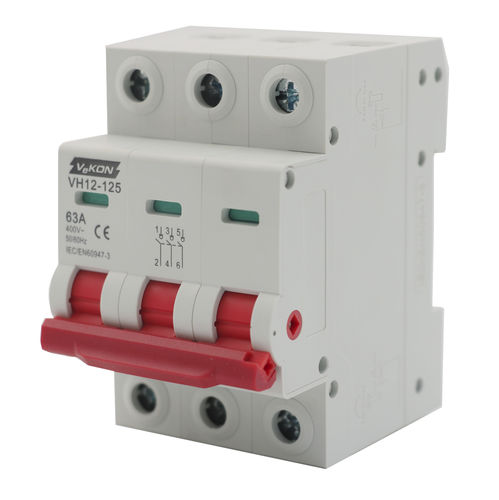 Interruptor seccionador manual - VH12-125 - ZHEJIANG VEKON TECHNOLOGY CO.,LTD - unipolar / 4 polos / 3 polos