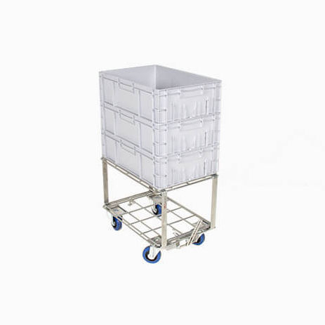 Carretilla de transporte - Rollis réhaussé - Labadis - 2 niveles / con plataforma con rejilla / para caja paleta