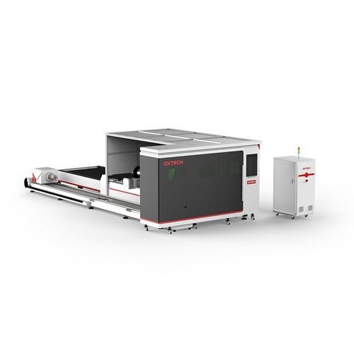Máquina de corte con mesa de intercambio - ST Series - DXTECH CNC Machine Co., Ltd. - láser de fibra / para aluminio / para acero inoxidable