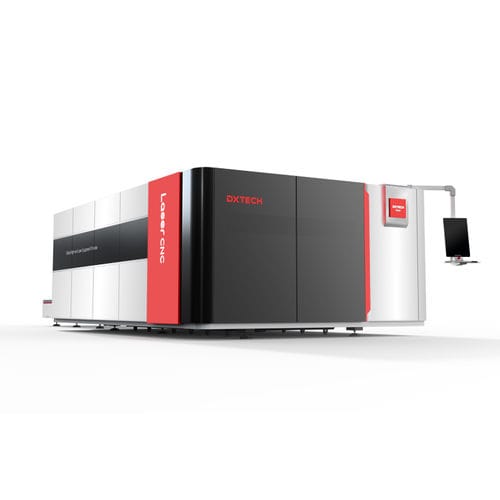Máquina de corte con mesa de intercambio - SL series - DXTECH CNC Machine Co., Ltd. - láser de fibra / para aluminio / para acero inoxidable