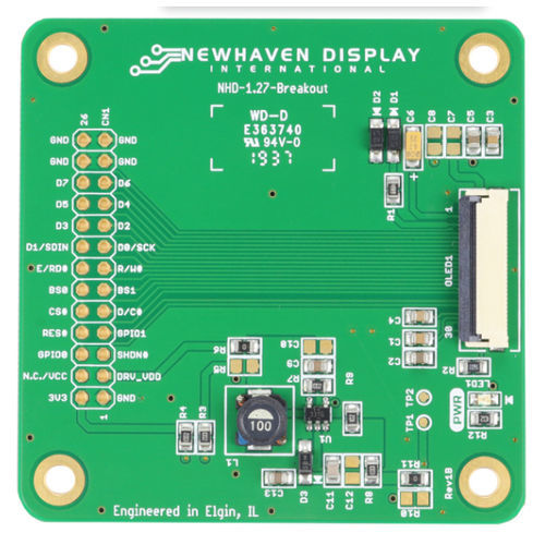 Tarjeta electrónica - NHD-1.27-Breakout - NEWHAVEN DISPLAY INTERNATIONAL