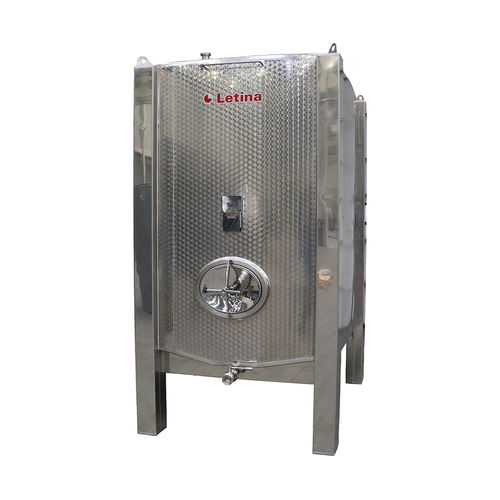 Recipiente de almacenaje - KR series - Letina - para líquido / de acero inoxidable / rectangular