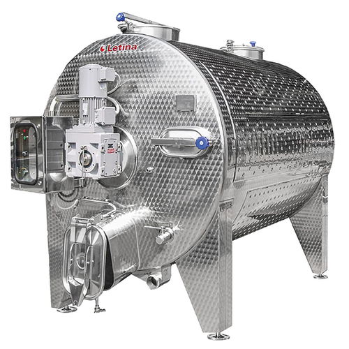 Recipiente horizontal - VIN series - Letina - de fermentación / para vino / de acero inoxidable