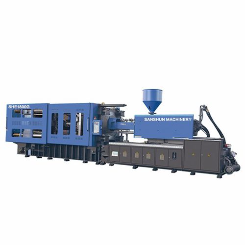 Máquina de inyección horizontal - SHE1800G - NINGBO SANSHUN MACHINERY & TECHNOLOGY CO.,LTD - servohidráulica / para PET / con articulación de ángulo