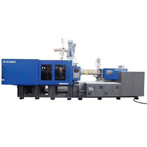Máquina de inyección horizontal - SHE280-H  - NINGBO SANSHUN MACHINERY & TECHNOLOGY CO.,LTD - hidráulica / con articulación de ángulo / de ciclos rápidos