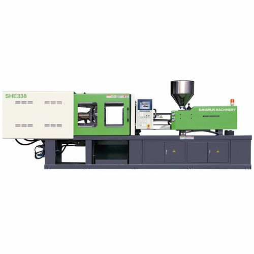 Máquina de inyección horizontal - SHE338 - NINGBO SANSHUN MACHINERY & TECHNOLOGY CO.,LTD - hidráulica / con articulación de ángulo