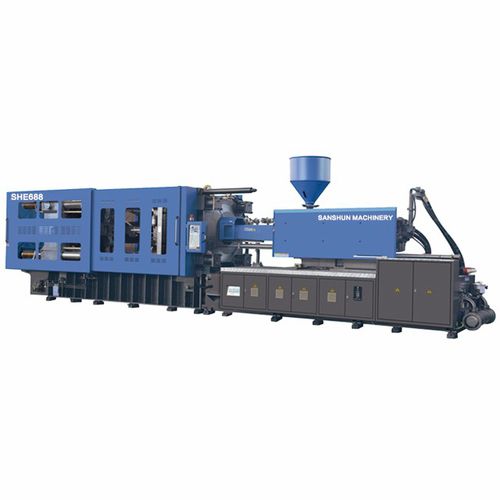 Máquina de inyección horizontal - SHE688  - NINGBO SANSHUN MACHINERY & TECHNOLOGY CO.,LTD - hidráulica / con articulación de ángulo