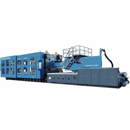 Máquina de inyección horizontal -   SHE1600 - NINGBO SANSHUN MACHINERY & TECHNOLOGY CO.,LTD - hidráulica / con articulación de ángulo