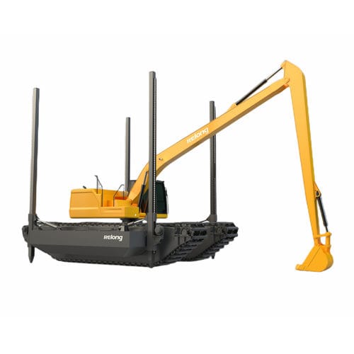 Excavadora anfibia - RL-AE50 - Relong Tech - de grandes dimensiones / con orugas / diésel