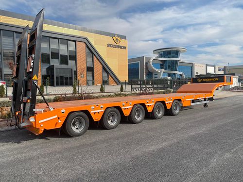 Semirremolque de cuello de cisne - HKM5 - SCORPION TRAILER - con suspensión neumática / de 5 ejes / de acoplamiento