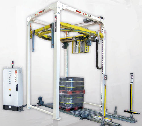 Enfardadora de film estirable - Saturn S2 - MOVITEC WRAPPING SYSTEMS, SLU - con anillo rotativo / semiautomática / para palés