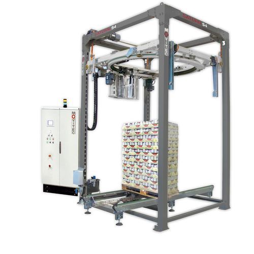 Enfardadora automática - Saturn S4 - MOVITEC WRAPPING SYSTEMS, SLU - con anillo rotativo / para palés / de film estirable