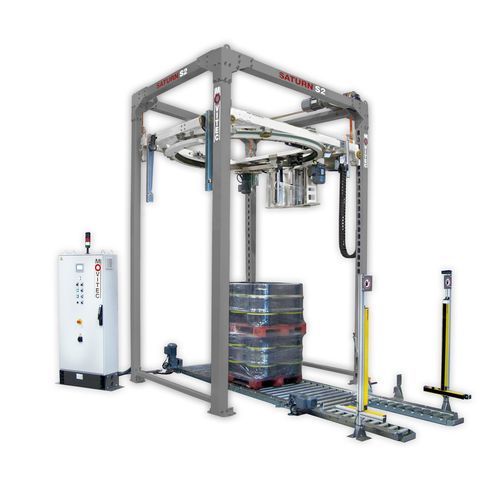 Enfardadora de film estirable - Saturn S2 - MOVITEC WRAPPING SYSTEMS, SLU - con anillo rotativo / semiautomática / para palés
