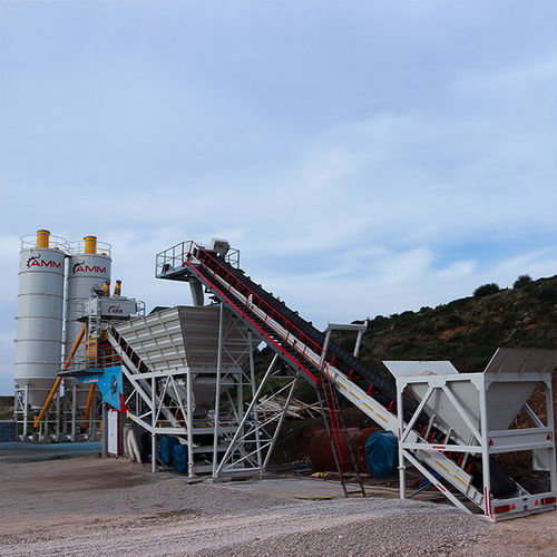Planta de hormigón móvil - Fastmix 100MB - ATLANTIC Machinery Manufacturing (AMM) - de 2 ejes / con transportador de cinta