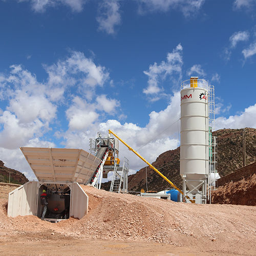 Planta de hormigón estacionaria - Fastmix 45CT - ATLANTIC Machinery Manufacturing (AMM) - compacta / de 2 ejes / con transportador de cinta