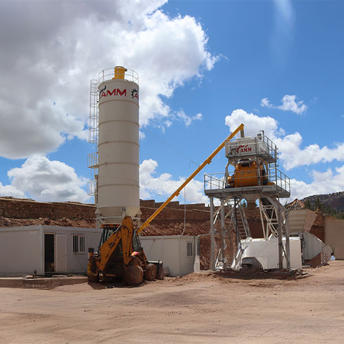 Planta de hormigón estacionaria - Fastmix 80CT - ATLANTIC Machinery Manufacturing (AMM) - compacta / de 2 ejes / con transportador de cinta