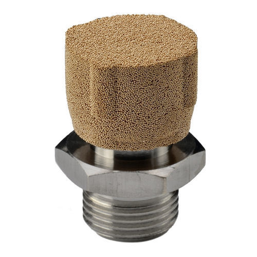 Silenciador de regulación de caudal - TSI series - Sinterfiltri srl - de mando / para electroválvula / de bronce