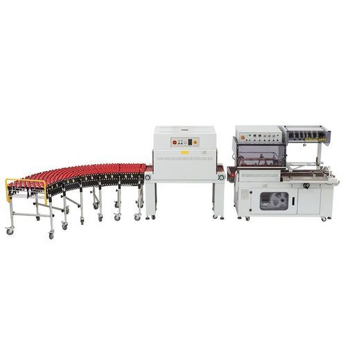 Retractiladora con soldador en L - FL5545TBA+SM4525 - Qingdao Ausense Packing Equipment Co., Ltd. - enteramente automática / para embalajes / para piezas pequeñas