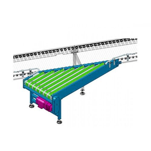 Transportador de banda - Qingdao Ausense Packing Equipment Co., Ltd. - de rodillos motorizados / horizontal / motor eléctrico