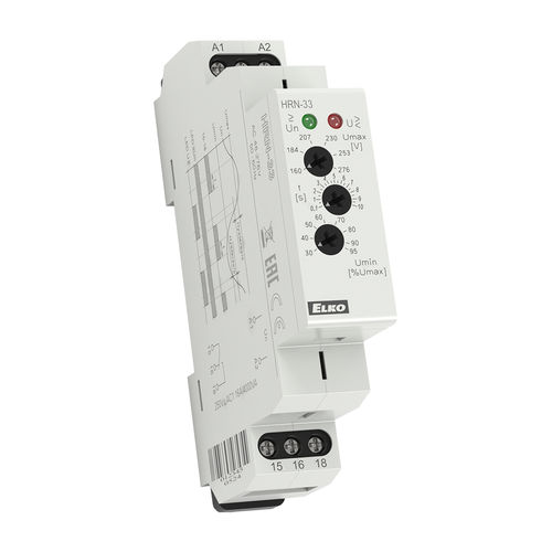 Relé de vigilancia de tensión - HRN-33 series - ELKO - 1NA/NC / AC / monofásico