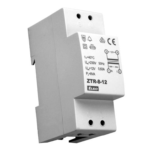 Transformador de alimentación eléctrica - ZTR-8-12 - ELKO - encapsulado / de tensión / en riel DIN