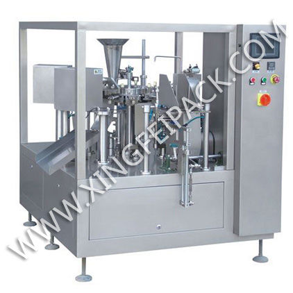 Llenadora-operculadora automática - XFG-200 - Shanghai Xingfei Packaging Machinery Co., Ltd. - de bolsas / de líquidos / de polvo