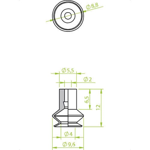 Ventosa de silicona - 210.008.010.01 - Morali GmbH - de poliuretano / de NBR / de silicona