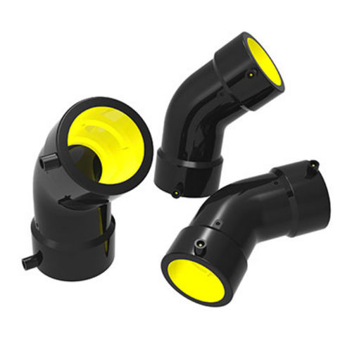 Racor para gas - 354 series - Zhejiang Resin Municipal Facility Co.,Ltd - push-in / codo a 45º / de PEAD